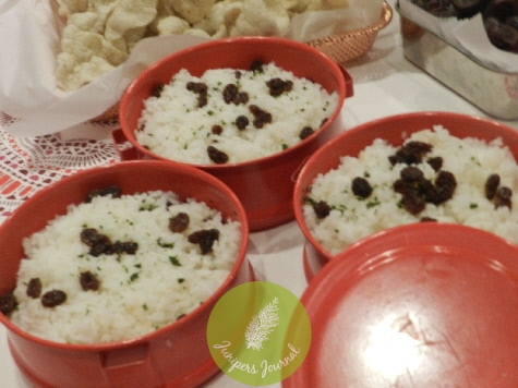 Rice in tiffin carriers