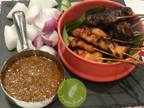 Beef and chicken satay