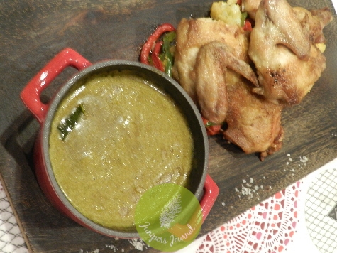 Green curry spring chicken