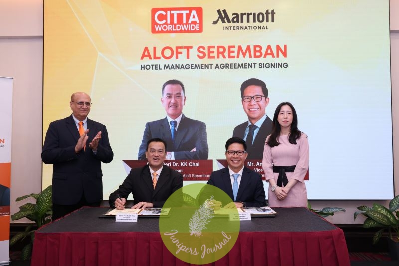 Marriott International Signs Agreement With Citta Worldwide To Debut Aloft Hotels In Seremban